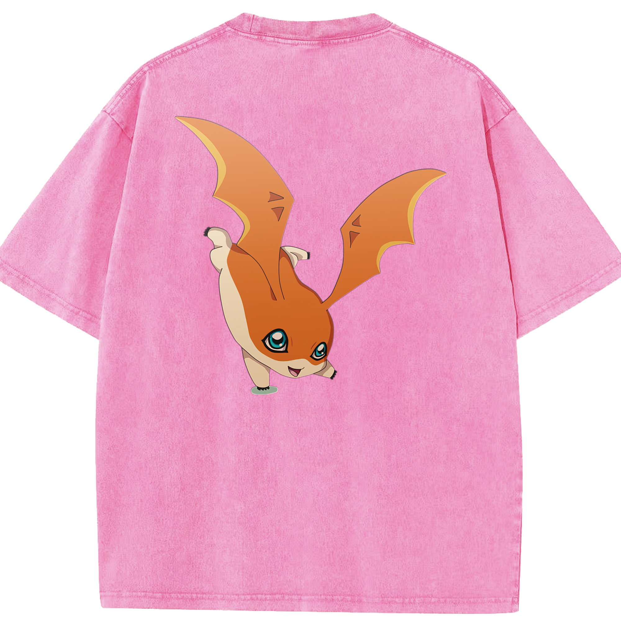 （画像用） Digimon デジタルモンスター/デジモン 綿100% ヴィンテージ風 半袖Tシャツ（背面プリント）